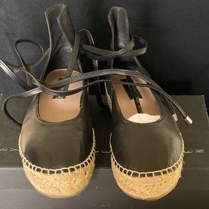 STEVE MADDEN BLACK PRUE LEATHER BALLET FLAT